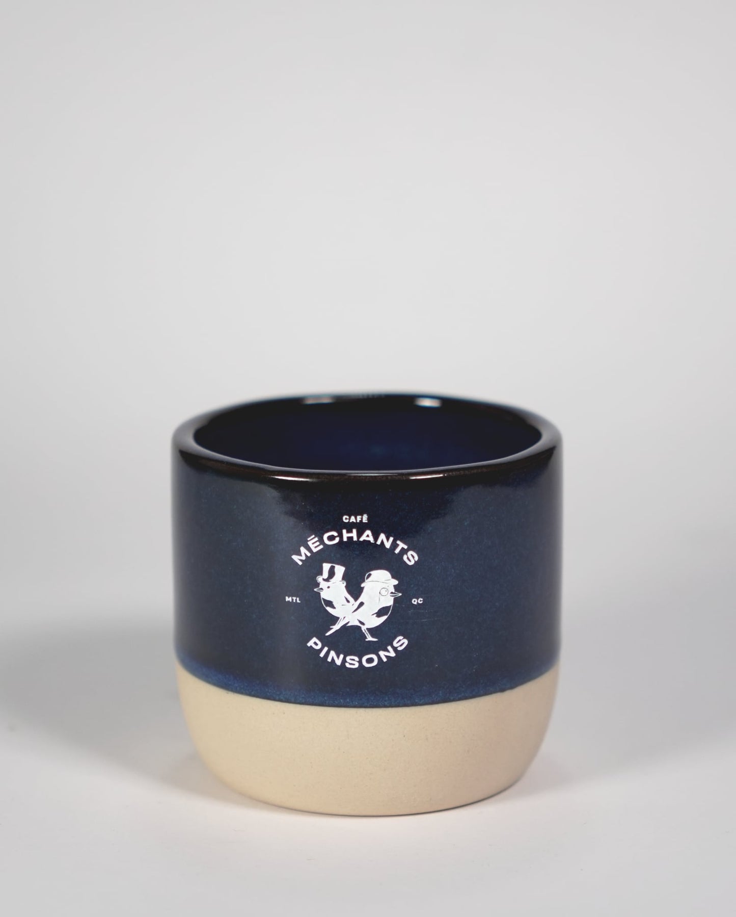Tasse 8oz Méchants Pinsons (Bleu nuit)