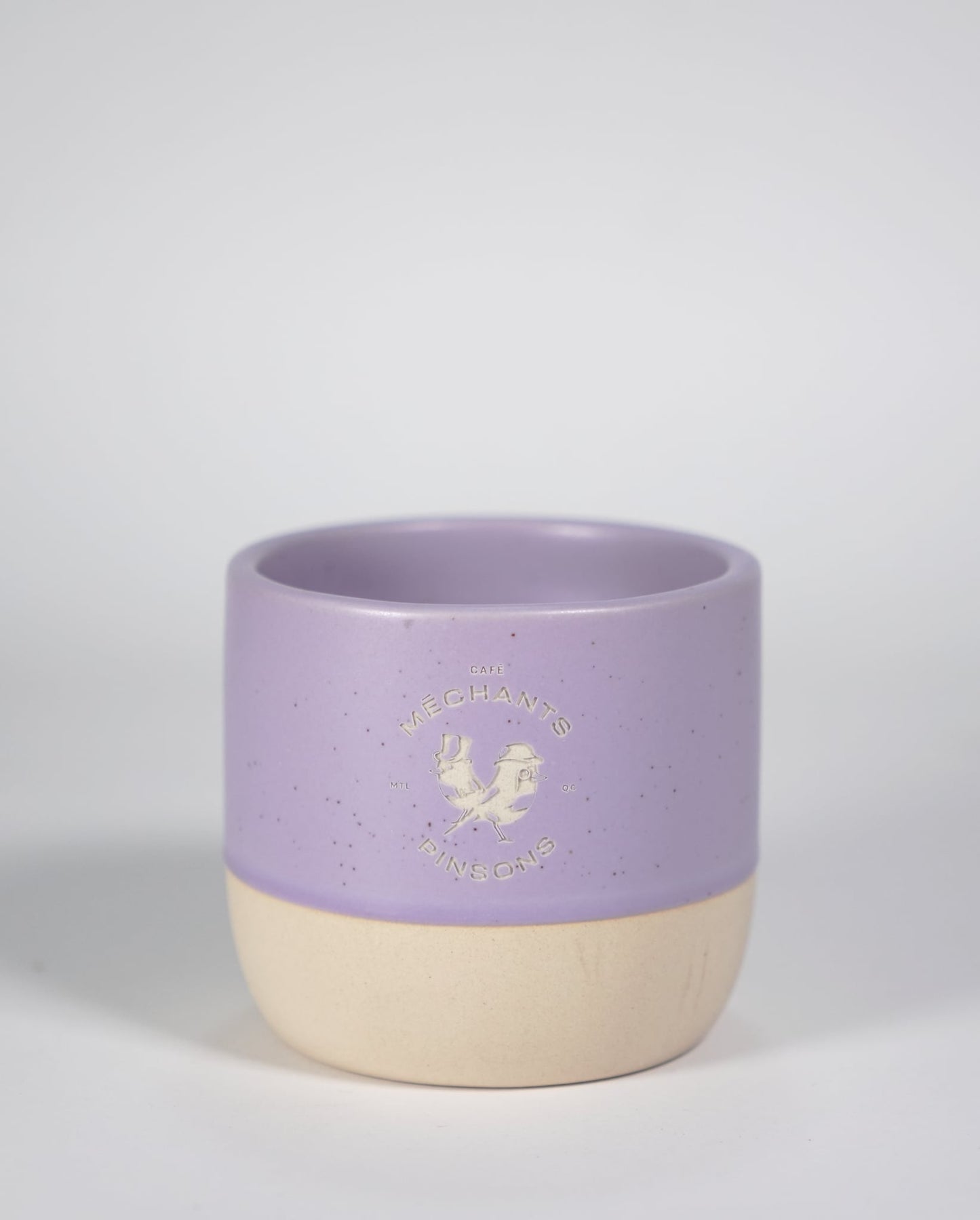 Tasse 8oz Méchants Pinsons (Lavande)