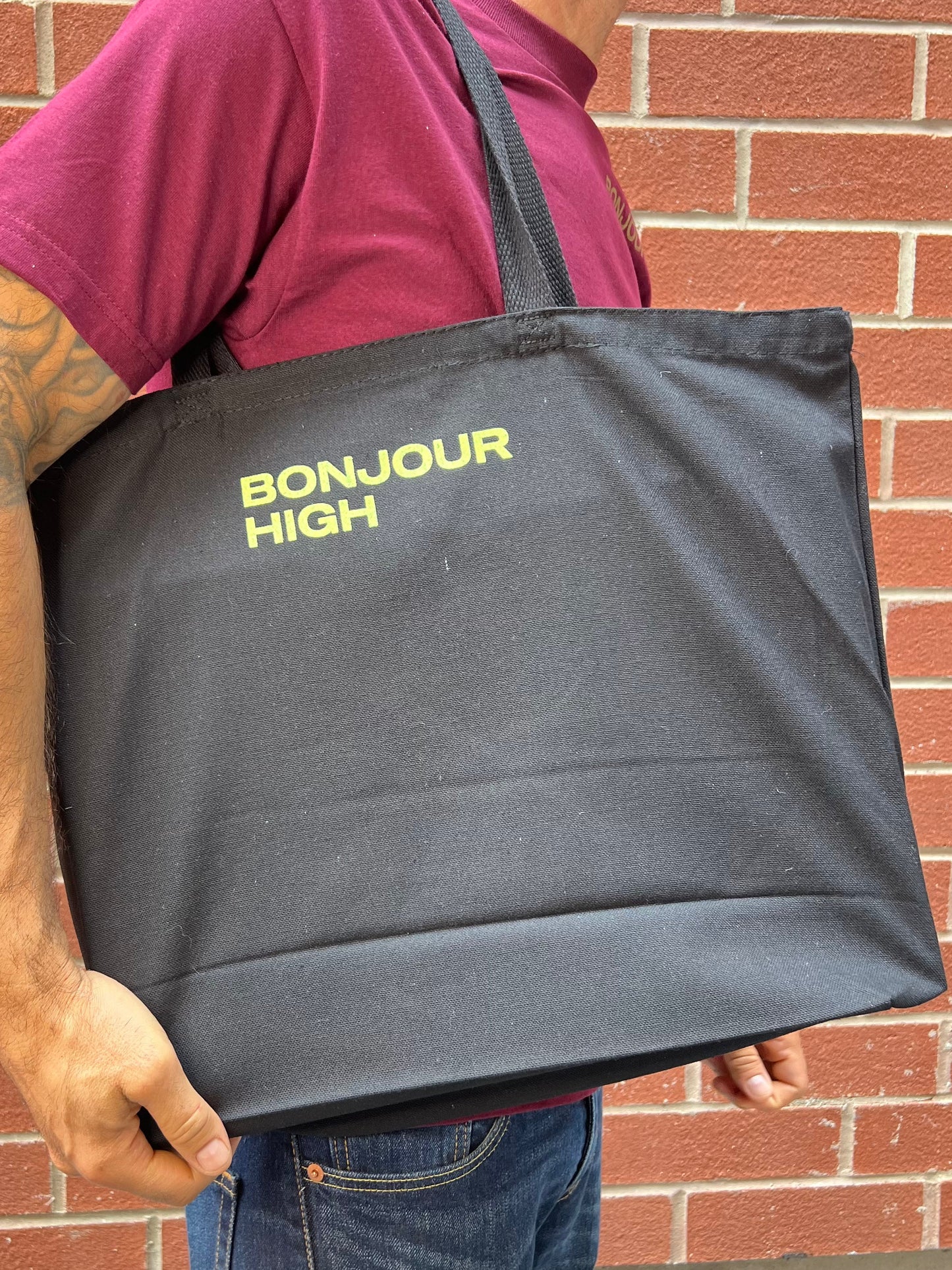 Grand tote bag (jaune)