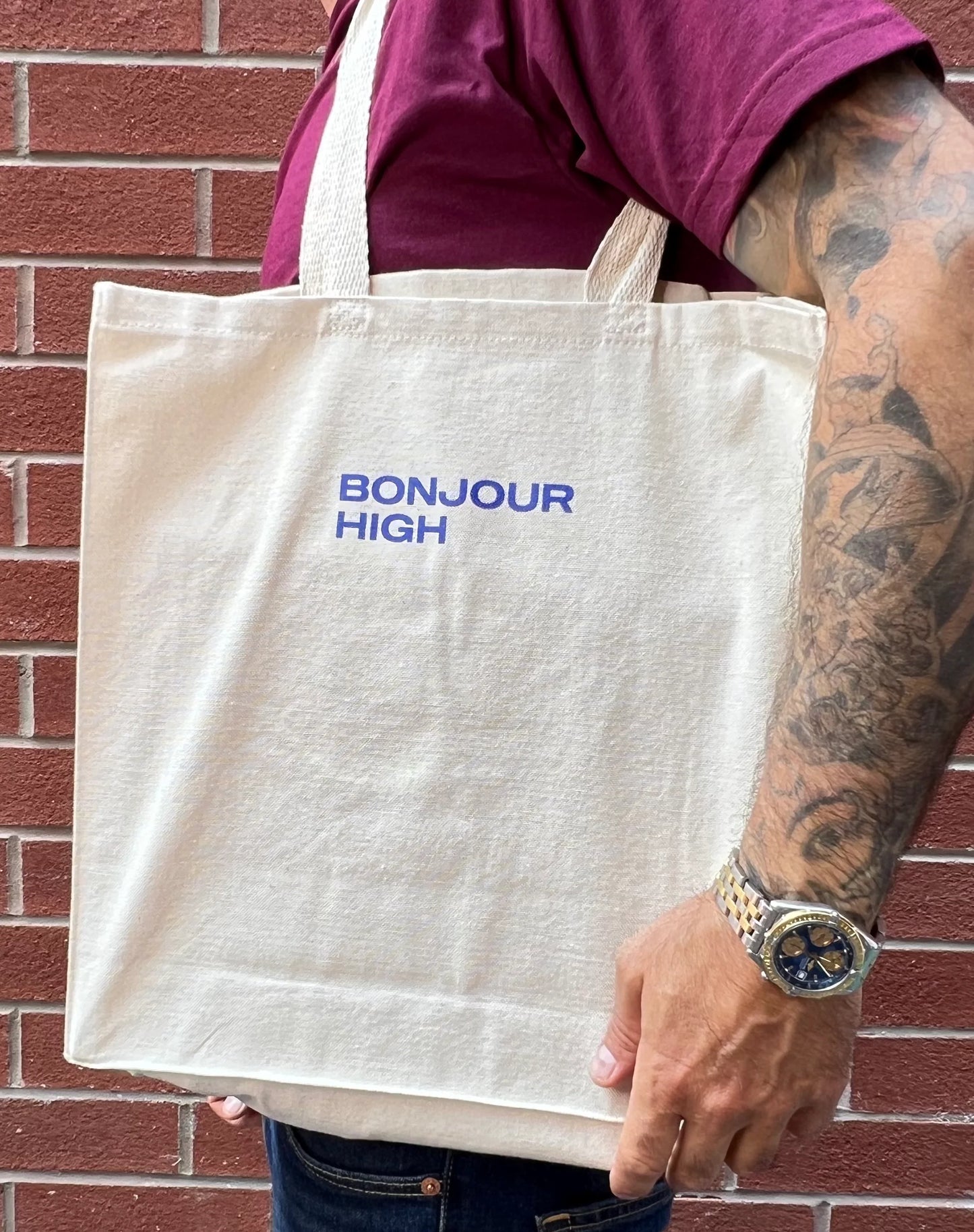 Petit tote bag (bleu)